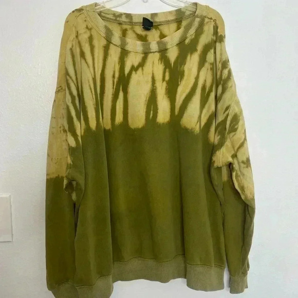 Wild Fable Vintage Tie Dye Green Pullover SweatShirt - Picture 4 of 7